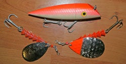 Alaska king salmon trolling lures Trolling lures used for saltwater king salmon fishing in Alaska