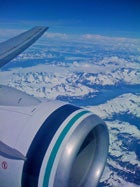 Alaska Airlines over the Alaska mountains Alaska Airlines over the Alaska mountains