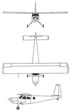 Helio Courier drawing Helio Courier drawing