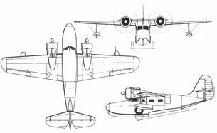 Grumman Goose line drawing Grumman Goose line drawing